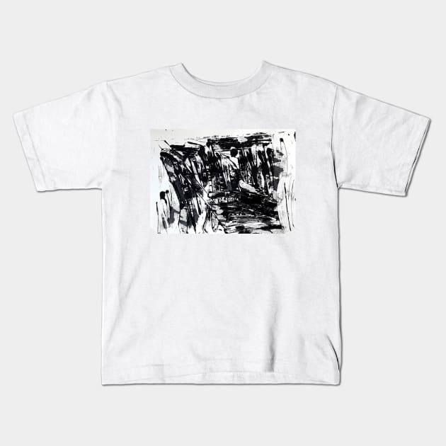 Black and white I Kids T-Shirt by Jeedai1818